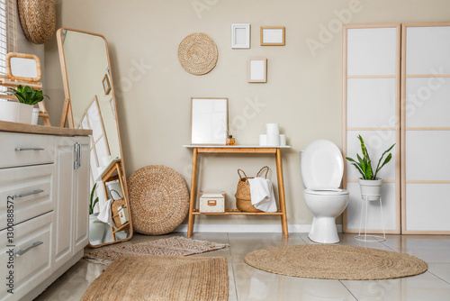 Interior of restroom with t...
