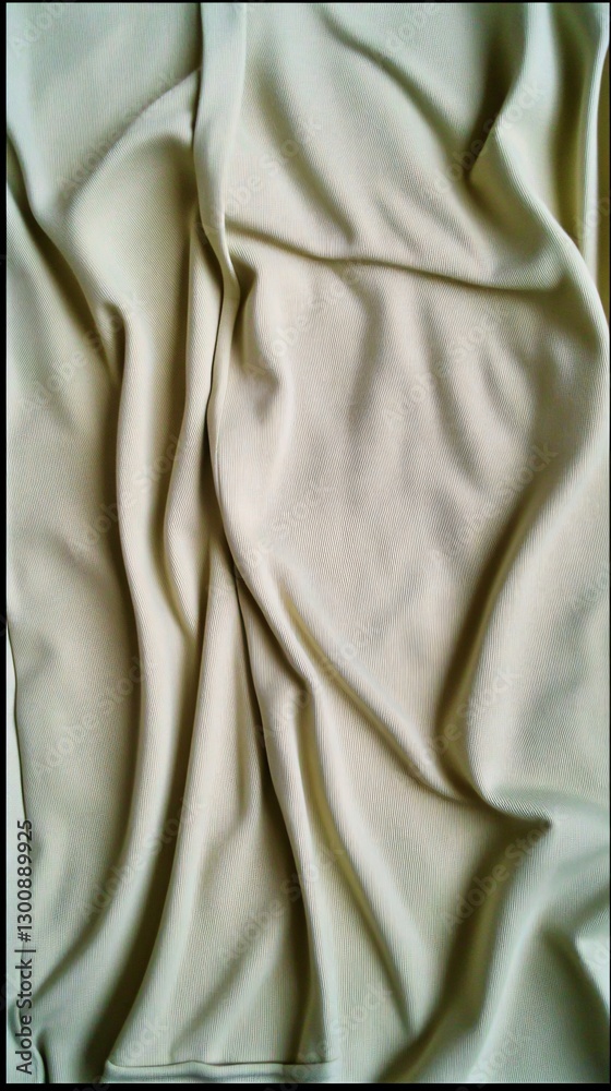Obraz premium Silk Fabric Drapes: A close-up captures the luxurious texture of elegant fabric, gracefully draped in soft folds, in a studio environment.