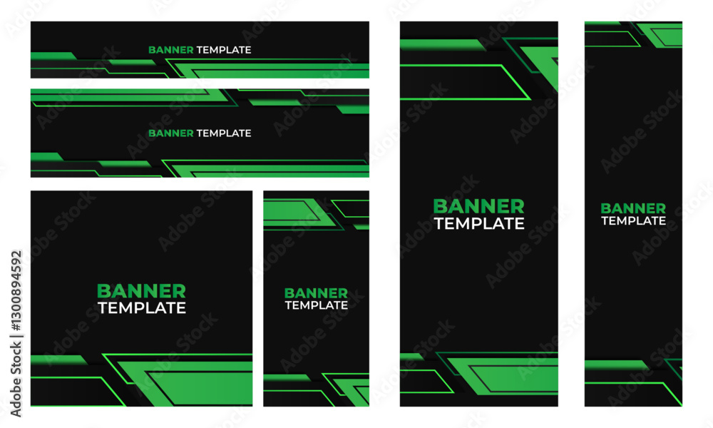 Naklejka premium Modern vector banner template design for corporate identity