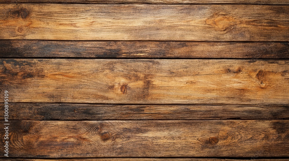 Fototapeta premium A wooden background with warm tones and visible wood grain, providing an organic feel for product photography
