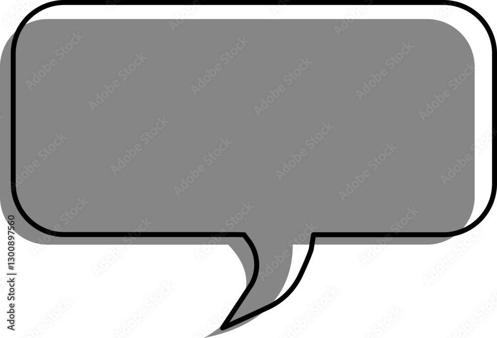 Fototapeta premium gray hand-drawn speech bubble