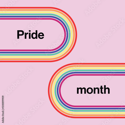 Rainbow lines arch vector graphic