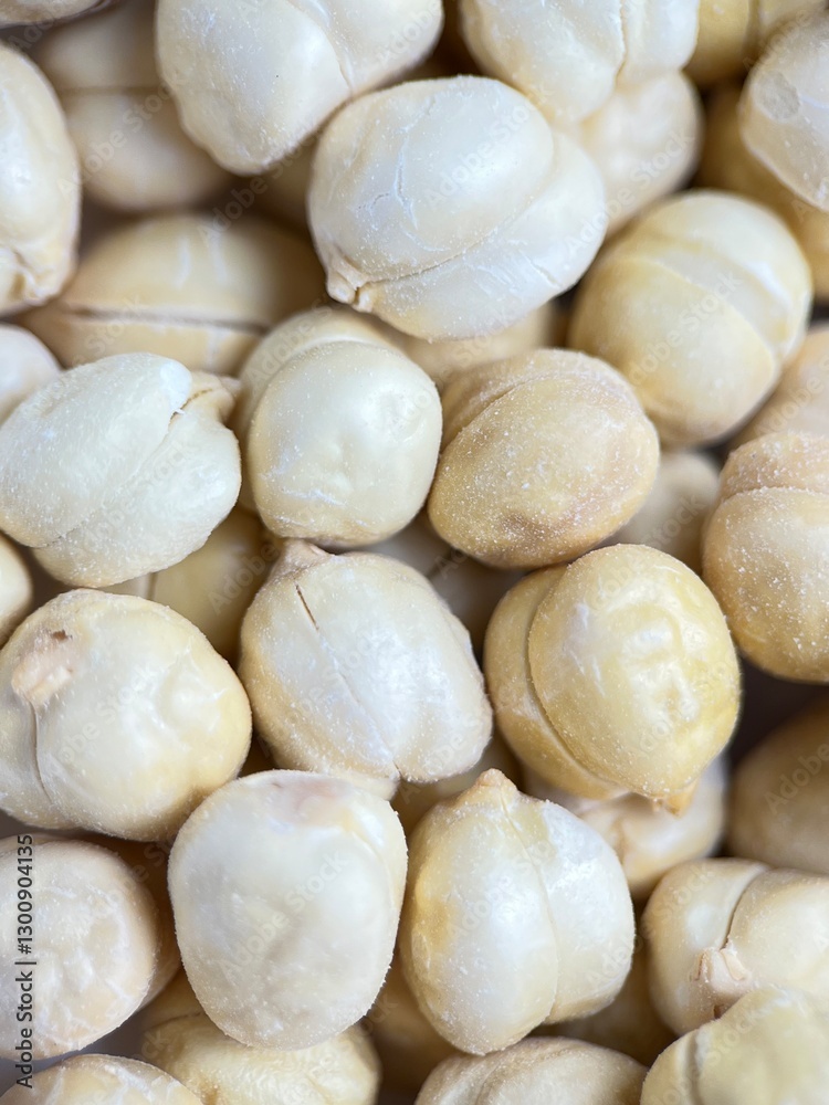 close up white chickpeas background close up white chickpeas background