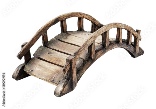 Wallpaper Mural Unique wooden bridge design for garden decoration and landscaping purposes, cut out Torontodigital.ca