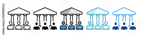 Organization  Icon Set Multiple Style Collection