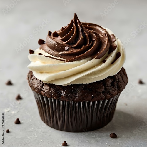 chocolate cupcake with cream