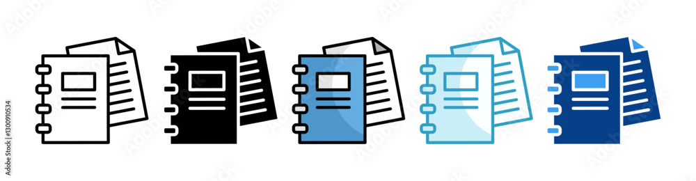 Document Icon Set Multiple Style Collection Document Icon Set Multiple Style Collection