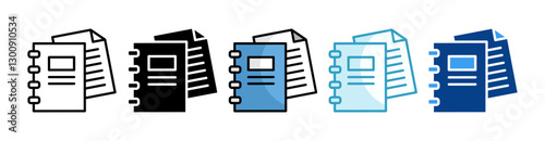 Document  Icon Set Multiple Style Collection