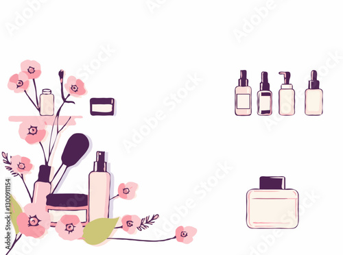 Cosmetics Banner Design: Beauty Salon Background