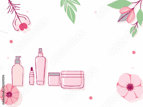 Cosmetics Banner Design: Beauty Salon Background