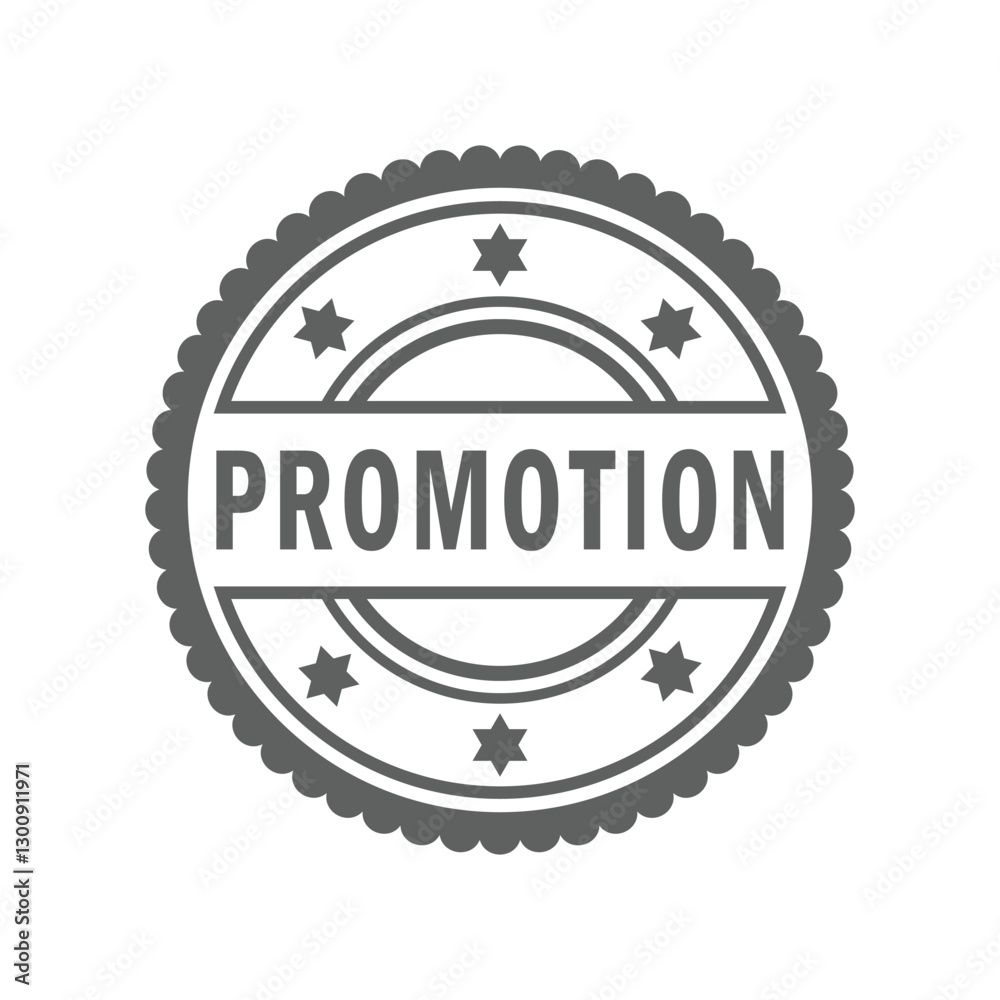 Obraz premium promotion rubber stamp, icon, flat, design, vector, illustrations, Graphic Design, education, style, trendy, collections
