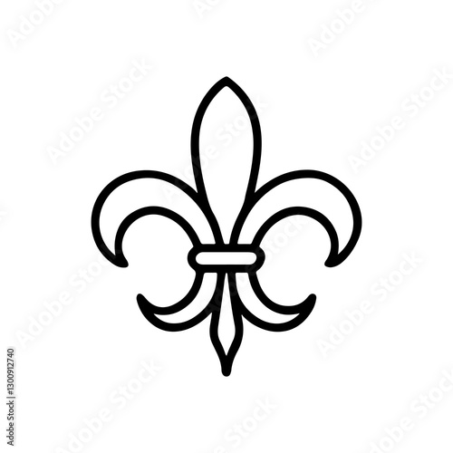 Black and White Fleur-de-Lis Symbol