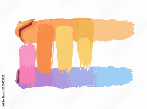 Colorful Makeup Palette Swatches Vector Background