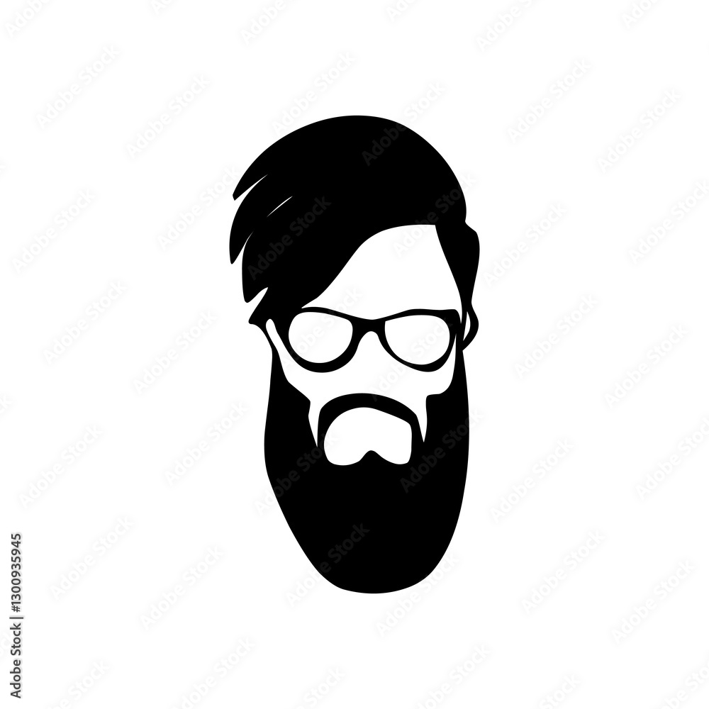 Fototapeta premium stylish men's silhouette minimalist branding solution for various businesses
