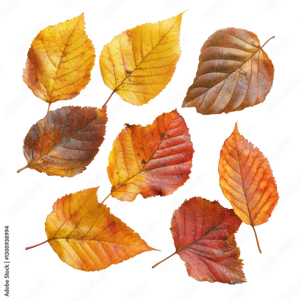 Fototapeta premium autumn leaves isolated on white