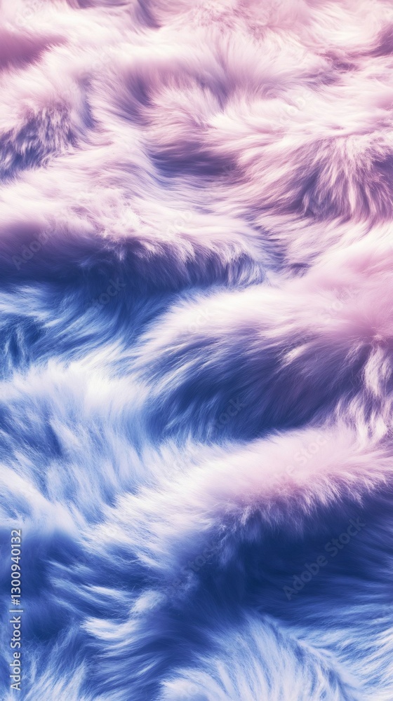 Obraz premium Pastel Dream: Soft, dreamy texture of pastel blue and pink fur, creating a calming and soothing visual.