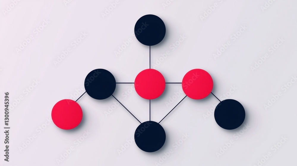 Fototapeta premium Organization chart infographics concept. Minimalist Flat Design Organization Chart Infographic for Business Planning and Strategy