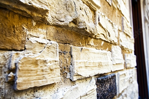 Weathered Stone Texture: A close-up view showcasing the rugged texture of weathered stone, revealing the intricate details and natural imperfections that tell a story of time.