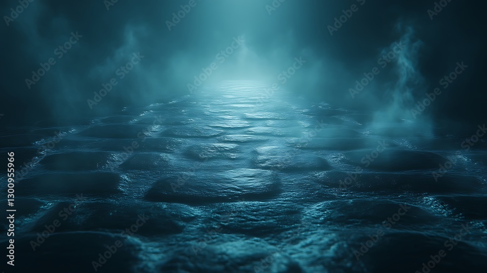 Fototapeta premium A Mystical Path Through Foggy Water