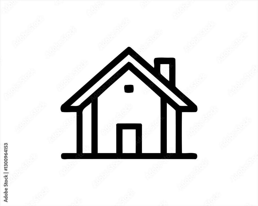 Home icon outline vector template. House line icon symbol. Thin line house logo icon. Home icon outline vector template. House line icon symbol. Thin line house logo icon.