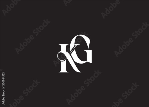 KG letter initial logo design and monogram logo