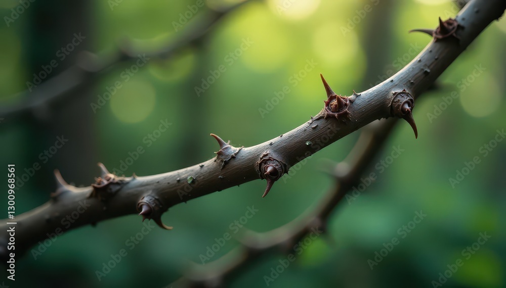 Close-up of gnarled thorny branches, isolated , macro photography, thorny vine, wood Close-up of gnarled thorny branches, isolated , macro photography, thorny vine, wood