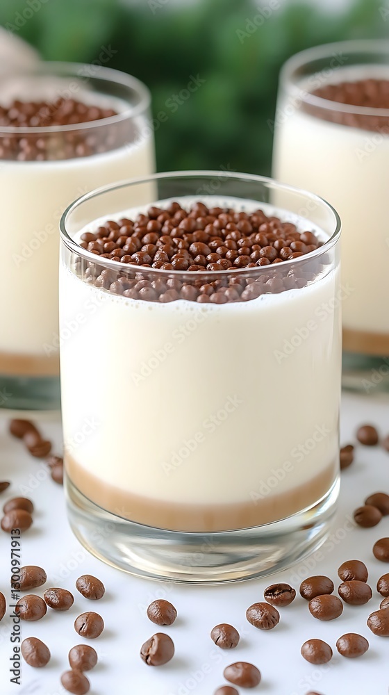 Refreshing drink with sprinkles on the table Refreshing drink with sprinkles on the table