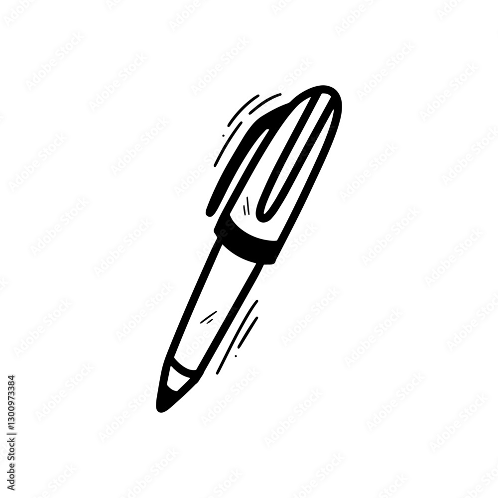 Hand Drawn Pen Illustration. Doodle Vector. Isolated on White Background - EPS 10 Vector Hand Drawn Pen Illustration. Doodle Vector. Isolated on White Background - EPS 10 Vector
