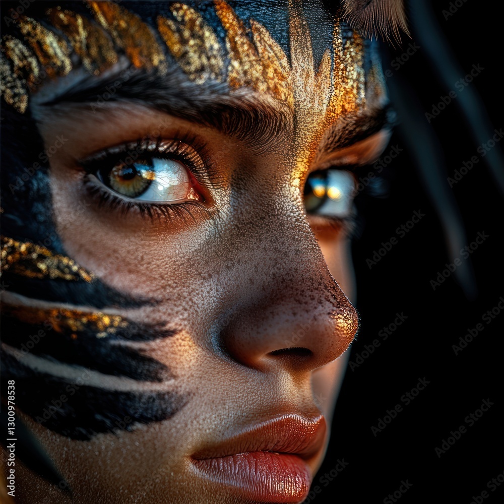 Beautiful Mohawk Woman with Striking Portrait Beautiful Mohawk Woman with Striking Portrait