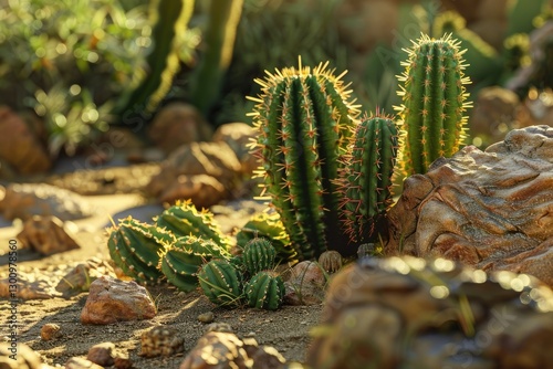 Sharp Picture of Urban Scene with Cactus in Phoenix, Arizona