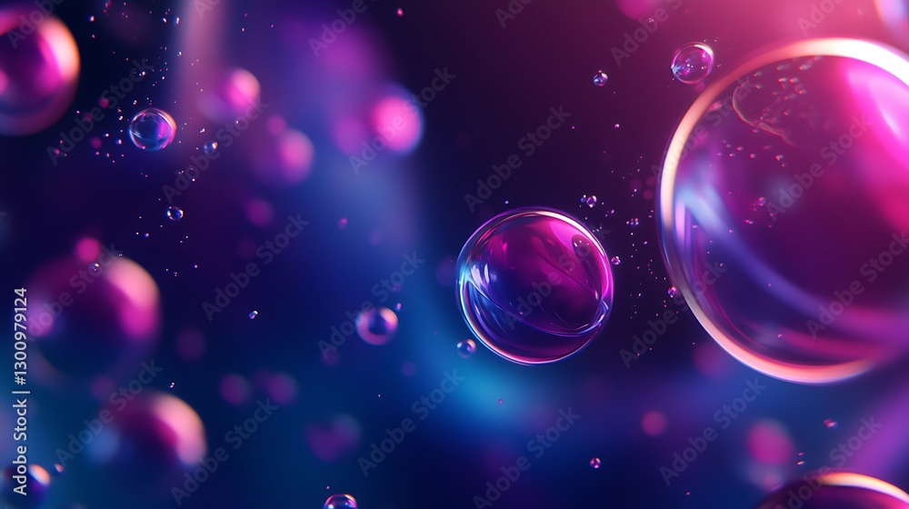 Abstract background with vibrant purple bubbles floating in a fluid environment, futuristic design Abstract background with vibrant purple bubbles floating in a fluid environment, futuristic design