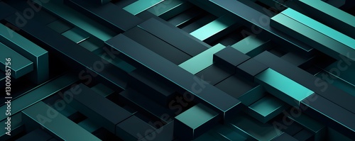 Abstract background with green shapes