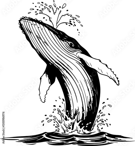 Whale breaching spectacle ocean waters wildlife photography marine environment side view nature conservation insight
