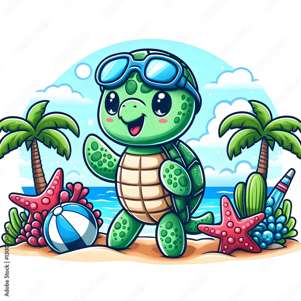 Naklejka premium 거북이 일러스트