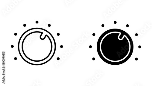 volume control icon set. volume control on white background.