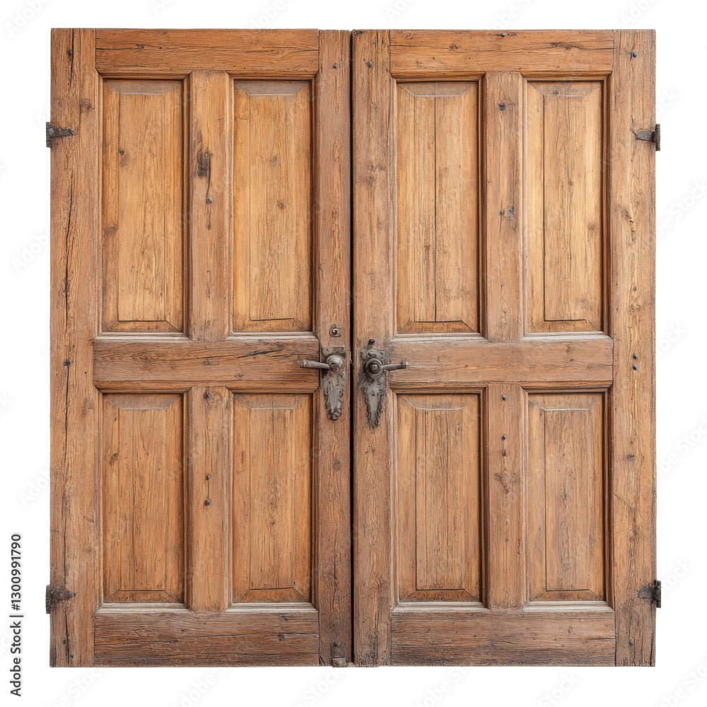 Rustic Wooden Barn Doors On transparent background Rustic Wooden Barn Doors On transparent background
