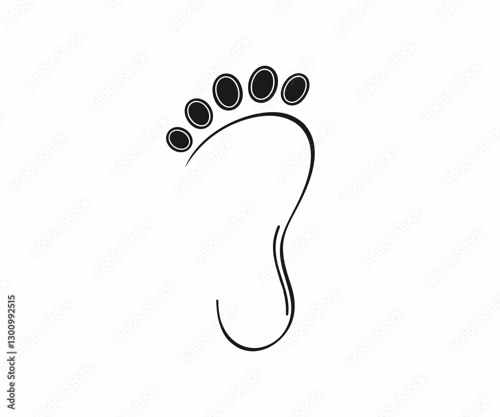 Stylish Black and White Footprints Design Stylish Black and White Footprints Design
