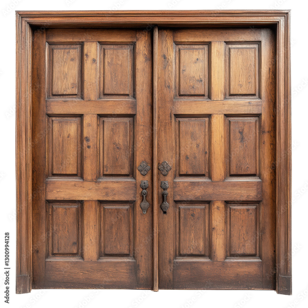 Rustic Wooden Barn Doors On transparent background Rustic Wooden Barn Doors On transparent background