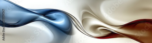 Abstract swirling colors, fluid motion, background white, design element