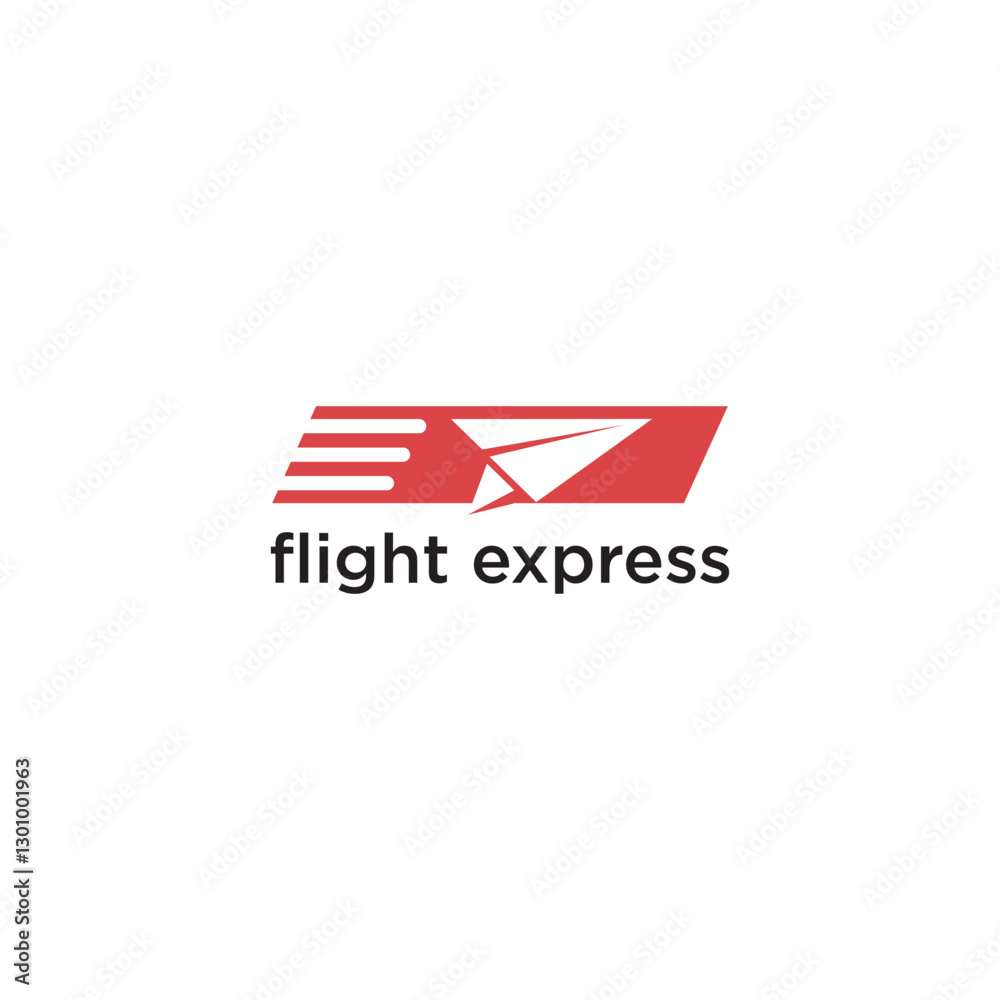 Naklejka premium Creative flight express logo design with modern concept