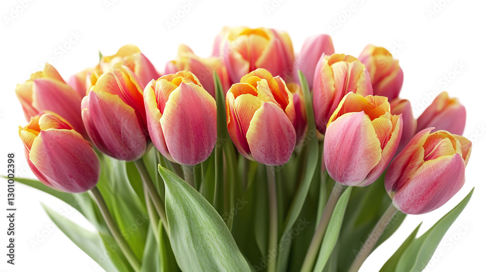 Bouquet of tulips isolated on transparent background. Bouquet of tulips isolated on transparent background.