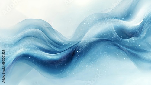 abstract blue flowing wavy background.