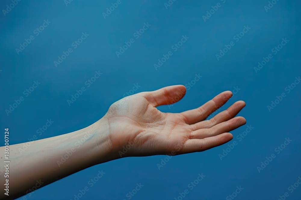 Ultra Hd Visual of a Persons Hand is Shown Against a Blue Background Ultra Hd Visual of a Persons Hand is Shown Against a Blue Background