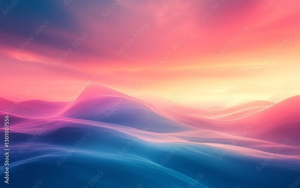 a stunning view of rolling hills at sunrise with vibrant colors. a stunning view of rolling hills at sunrise with vibrant colors.