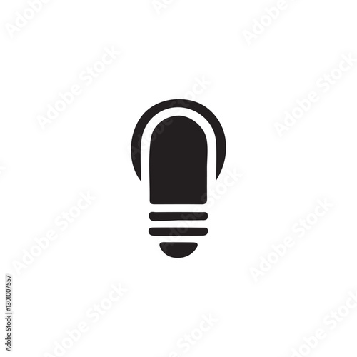 A bright, isolated light bulb symbol represents electric energy and innovative ideas