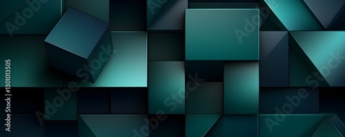 abstract green background with abstract shape. geometric background of light green blue and black