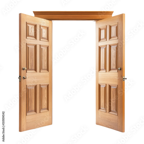 open door isolated on Transparent background