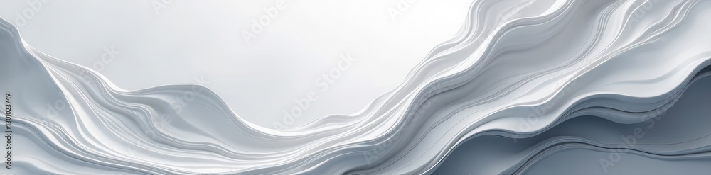 Fototapeta premium Abstract digital marbling, swirling grey and white, marble, marbling, aesthetic