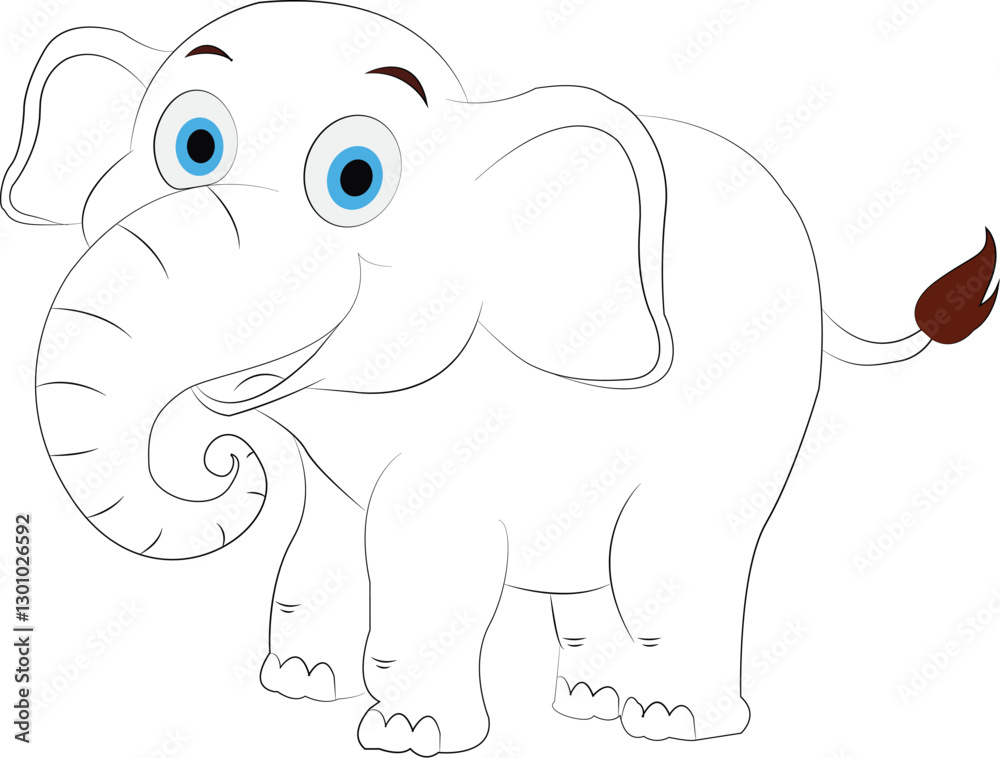 Fototapeta premium elephant line art design