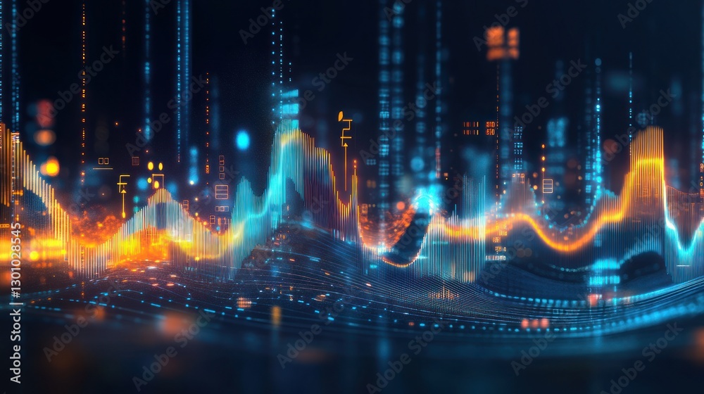 Fototapeta premium Abstract Digital Landscape